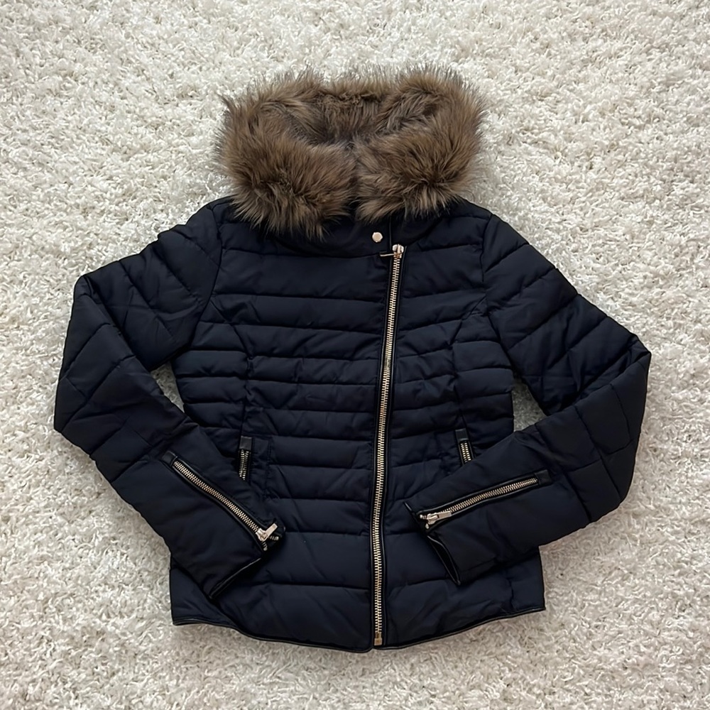 Bershka Outerwear with Removable Fur